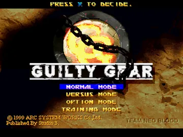 Guilty Gear (US) screen shot title